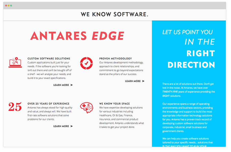 Antares homepage
