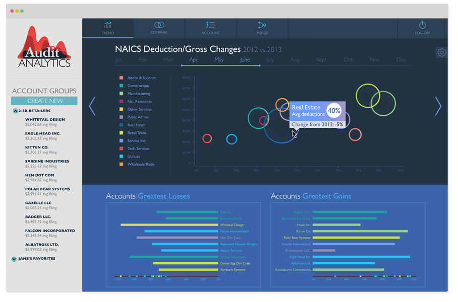 Audit Analytics application page
