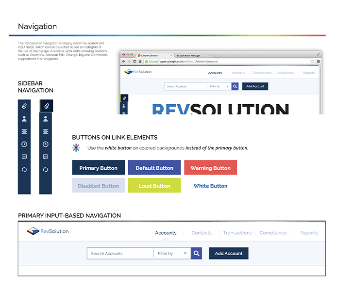 RevSolution UI details